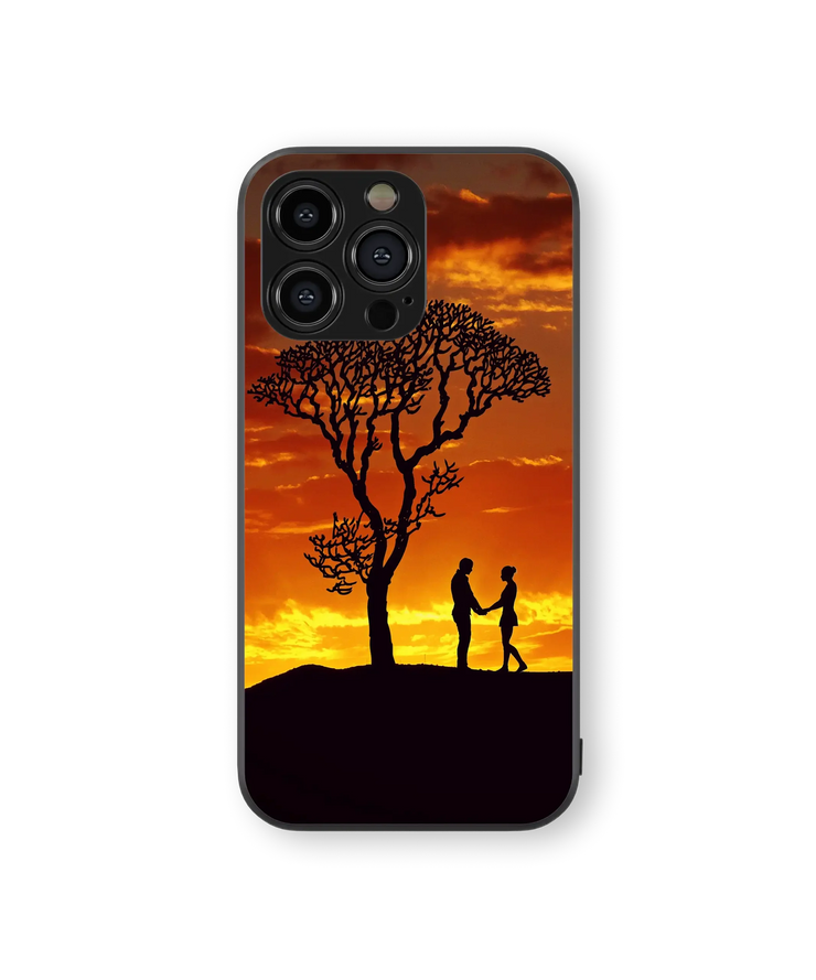 Romantic Sunset Silhouette | Serenity Series | Premium Glass Back Case