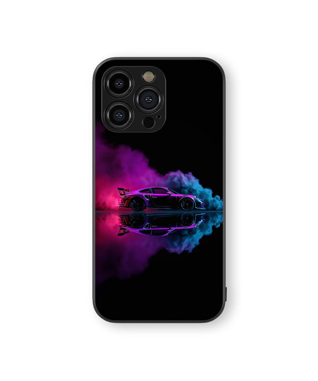 Moody Car Space Premium Glass Mobile Cover