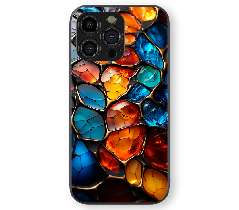 Vibrant Crystals Premium Glass Mobile Cover