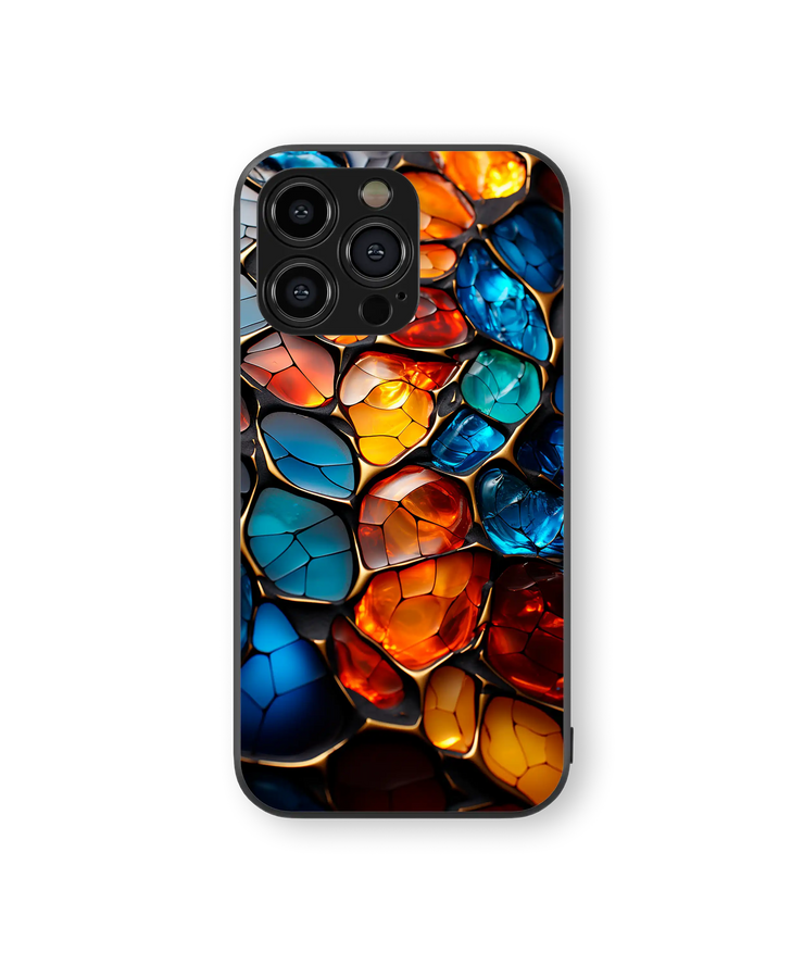 Vibrant Crystals Premium Glass Mobile Cover