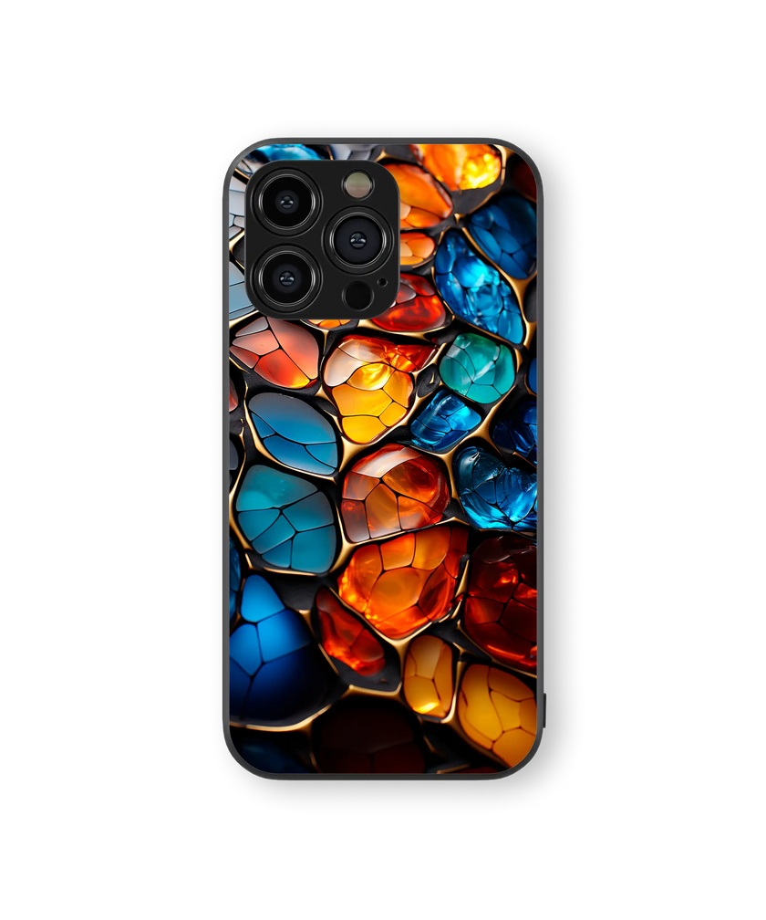 Vibrant Crystals Premium Glass Mobile Cover