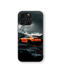 Dramatic Stormscape with Sports Car | Adventure Series | Premium Glass Back Case