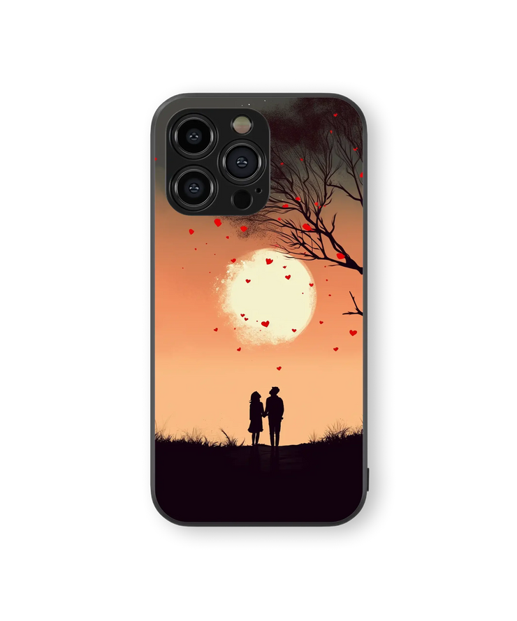 Romantic Sunset | Love Silhouette Series | Premium Glass Back Case