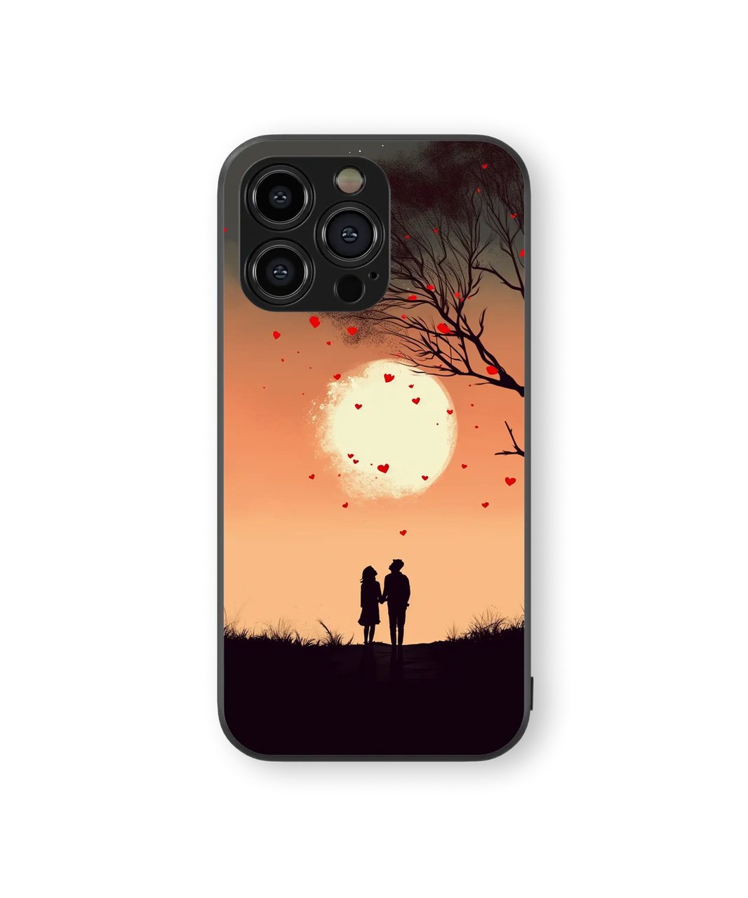 Romantic Sunset | Love Silhouette Series | Premium Glass Back Case