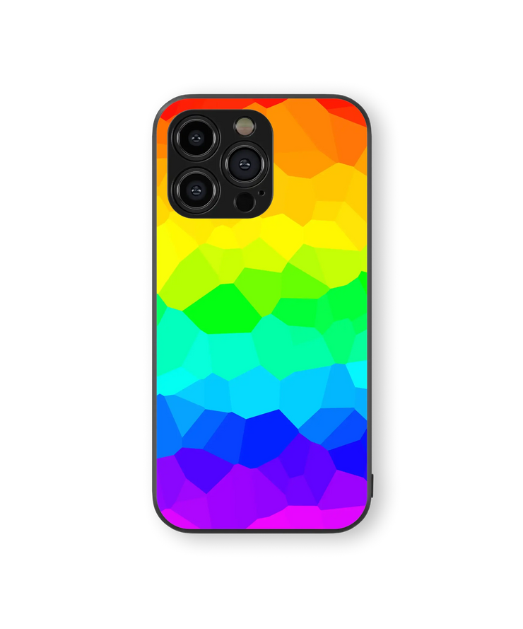 Vibrant Geometric Spectrum | Color Prism Series | Premium Glass Back Case