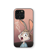 Cute Bunny Surprise Premium Glass Mobile Cover