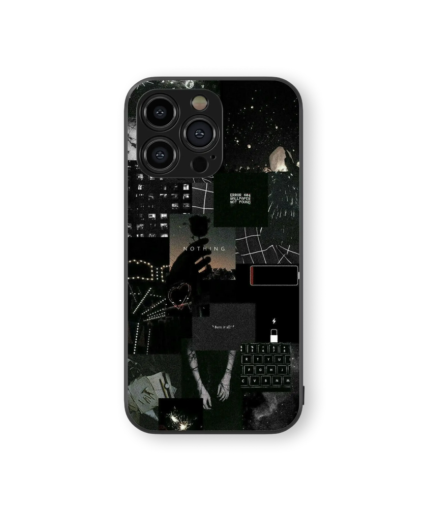 Dark Aesthetic Collage | Urban Night Series | Premium Glass Back Case