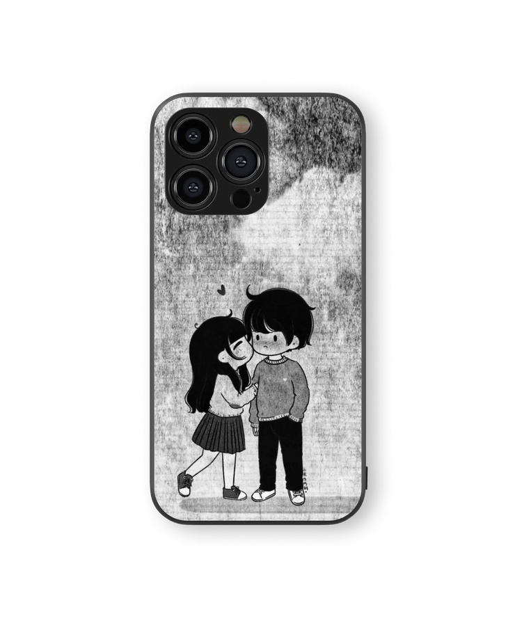 Cute Cartoon Couple | Sweet Moments Series | Premium Glass Back Case