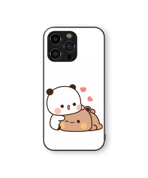 Adorable Panda & Bear | Cute Animal Series | Premium Glass Back Case