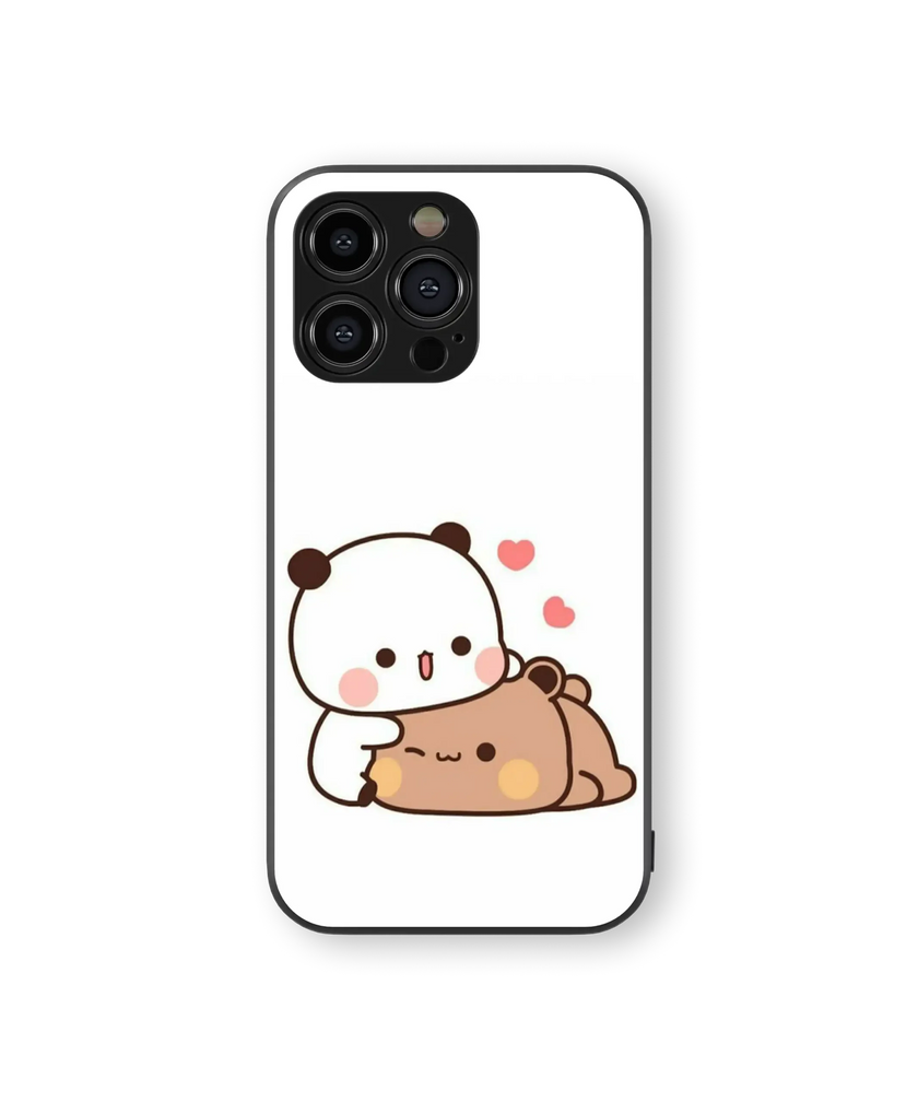 Adorable Panda & Bear | Cute Animal Series | Premium Glass Back Case