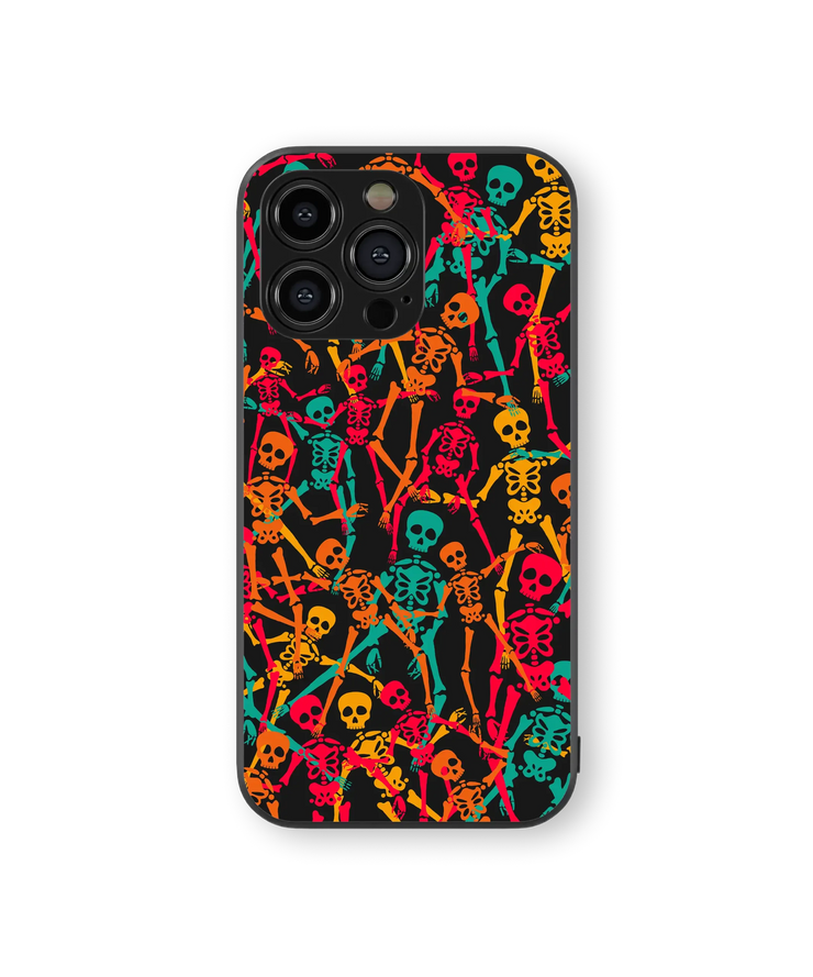Colorful Skulls & Bones | Carnival of Death Series | Premium Glass Back Case