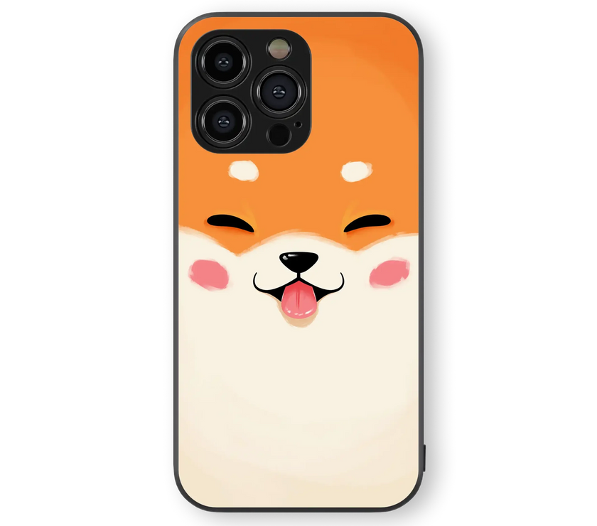 Happy Shiba Inu | Cute Animals Series | Premium Glass Back Case