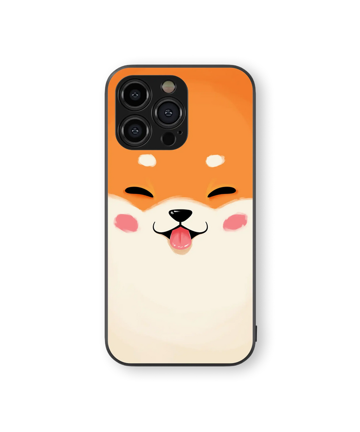 Happy Shiba Inu | Cute Animals Series | Premium Glass Back Case