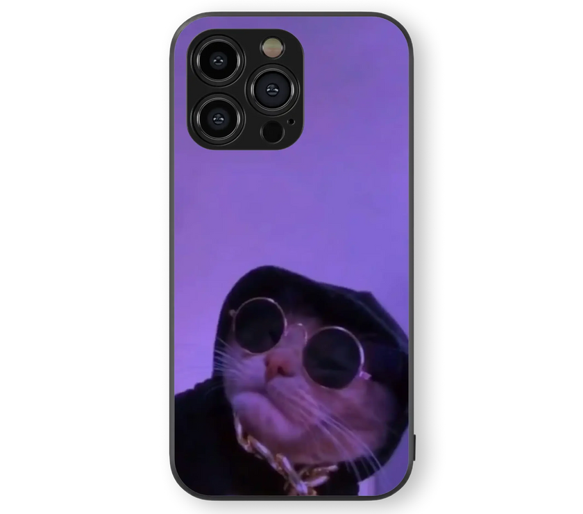 Funky Cat in Sunglasses | Urban Pop Series | Premium Glass Back Case
