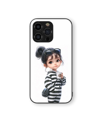 Cute Character Premium Glass Mobile Cover