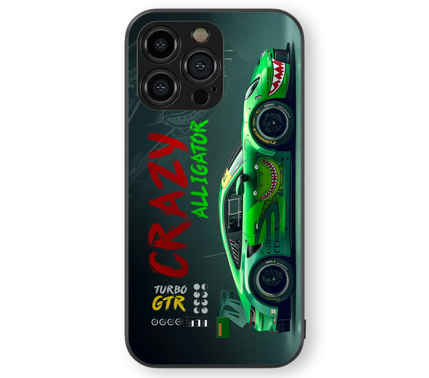 Racing Car Alligator | Turbo GTR Series | Premium Glass Back Case