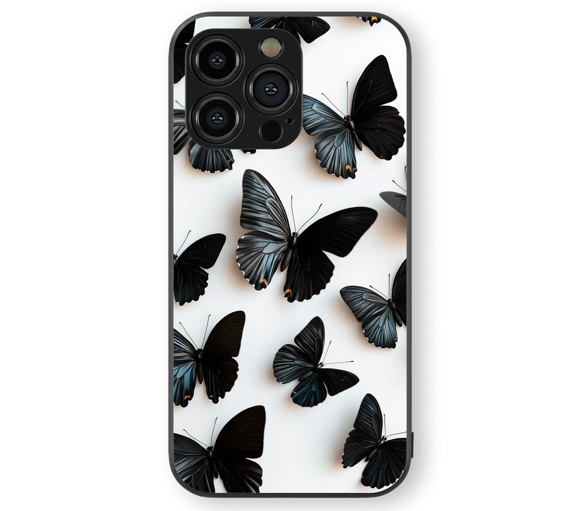 Elegant Butterfly Premium Glass Mobile Cover