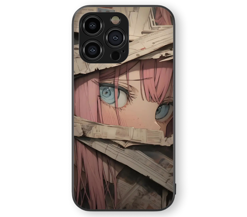Moody Anime Gaze Premium Glass Mobile Cover