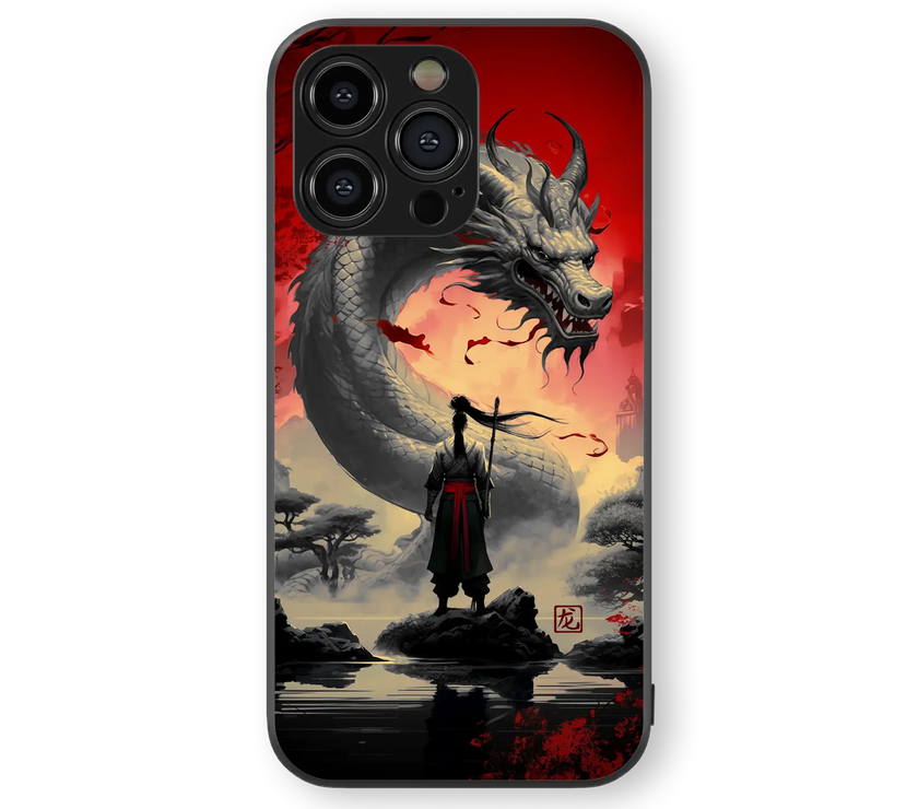 Epic Samurai Dragon Battle | Legends Series | Premium Glass Back Case