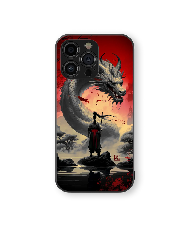 Epic Samurai Dragon Battle | Legends Series | Premium Glass Back Case