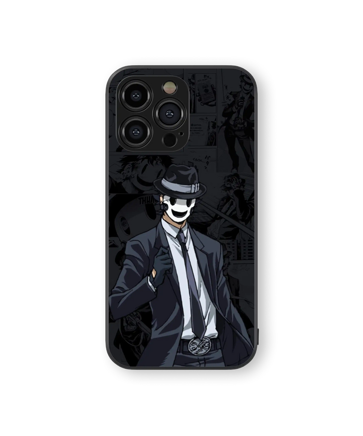 Moody Anime Detective Premium Glass Mobile Cover