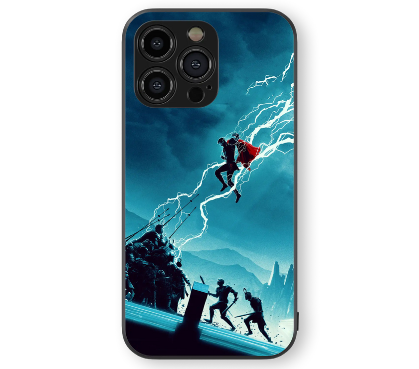 Thunderous Hero Premium Glass Mobile Cover