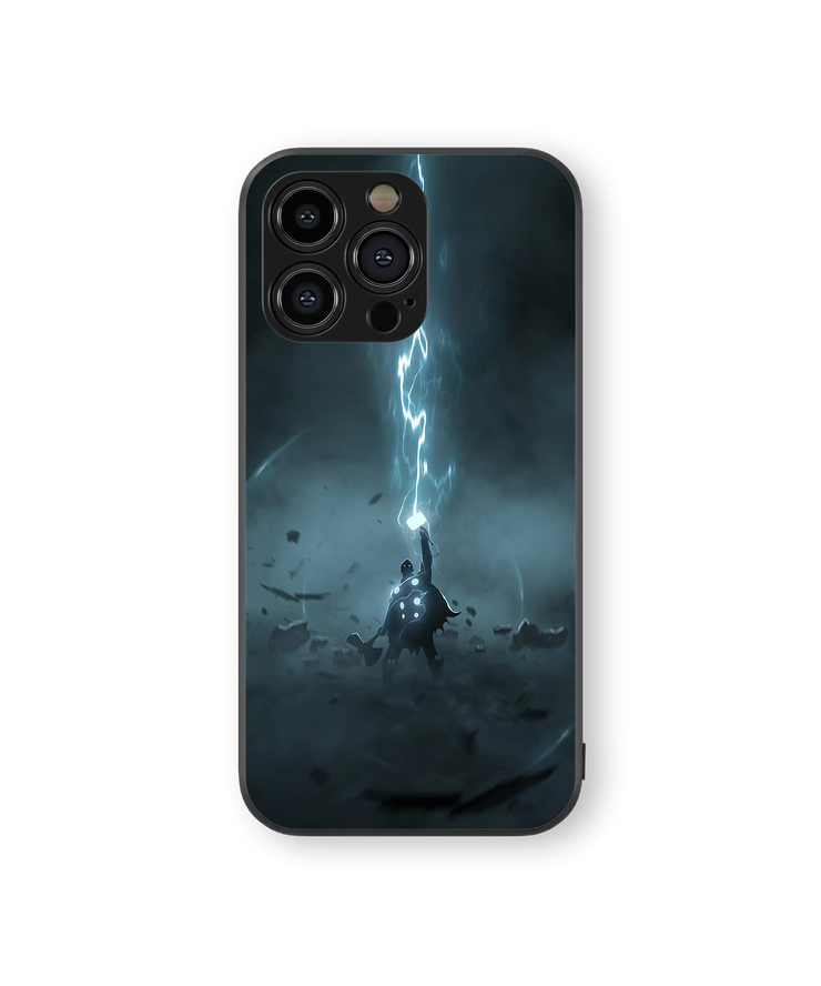 Moody Anime Thunderstorm Premium Glass Mobile Cover