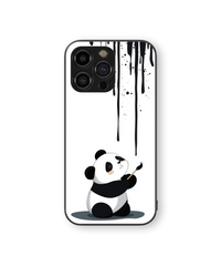 Cute Panda Art Premium Glass Mobile Cover