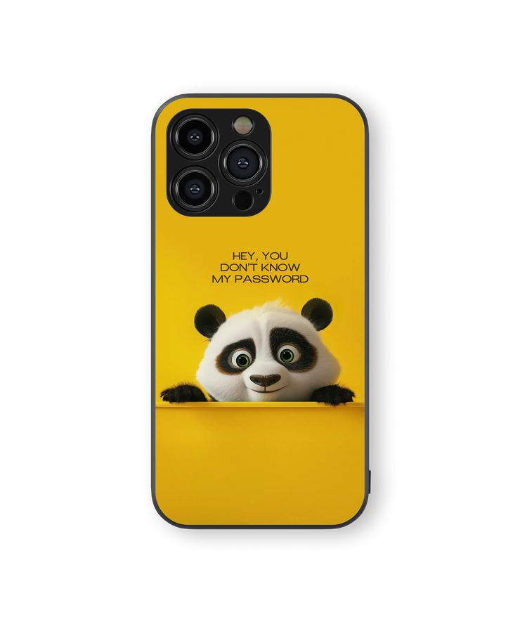 Cute Panda Premium Glass Mobile Cover