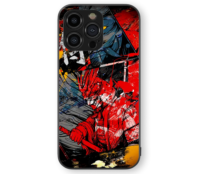 Dynamic Samurai Warrior | Ink Splash Series | Premium Glass Back Case
