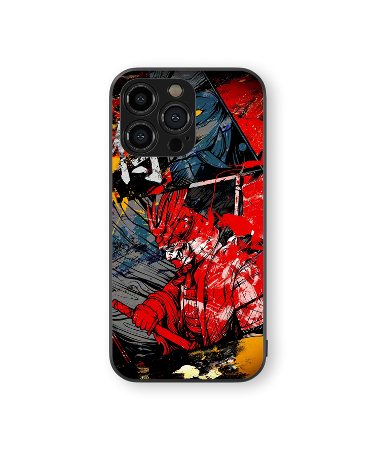 Dynamic Samurai Warrior | Ink Splash Series | Premium Glass Back Case