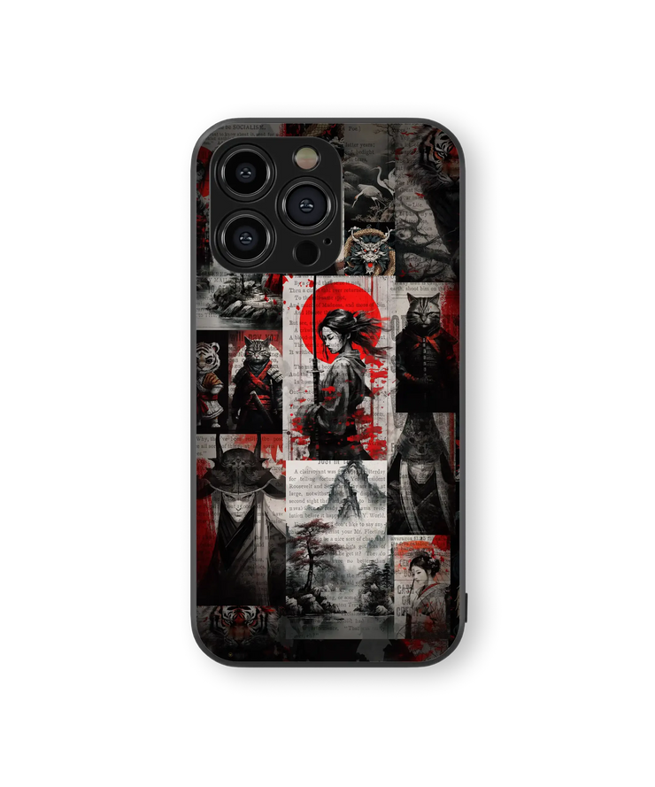 Samurai Spirit | Noir Washi Series | Premium Glass Back Case