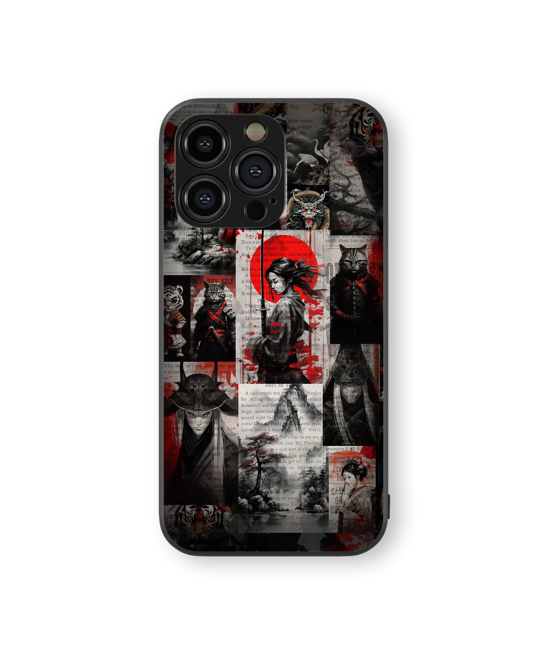 Samurai Spirit | Noir Washi Series | Premium Glass Back Case