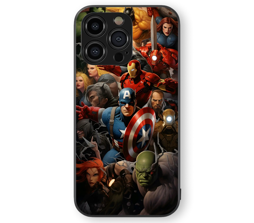 Epic Superhero Squad Premium Glass Mobile Cover