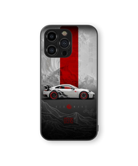 High-Speed Porsche | Red Wave Series | Premium Glass Back Case