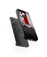 High-Speed Porsche | Red Wave Series | Premium Glass Back Case