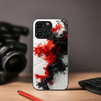 Abstract Art Fluid Glass Mobile Cover | Dynamic Swirl Series | Premium Glass Back Case