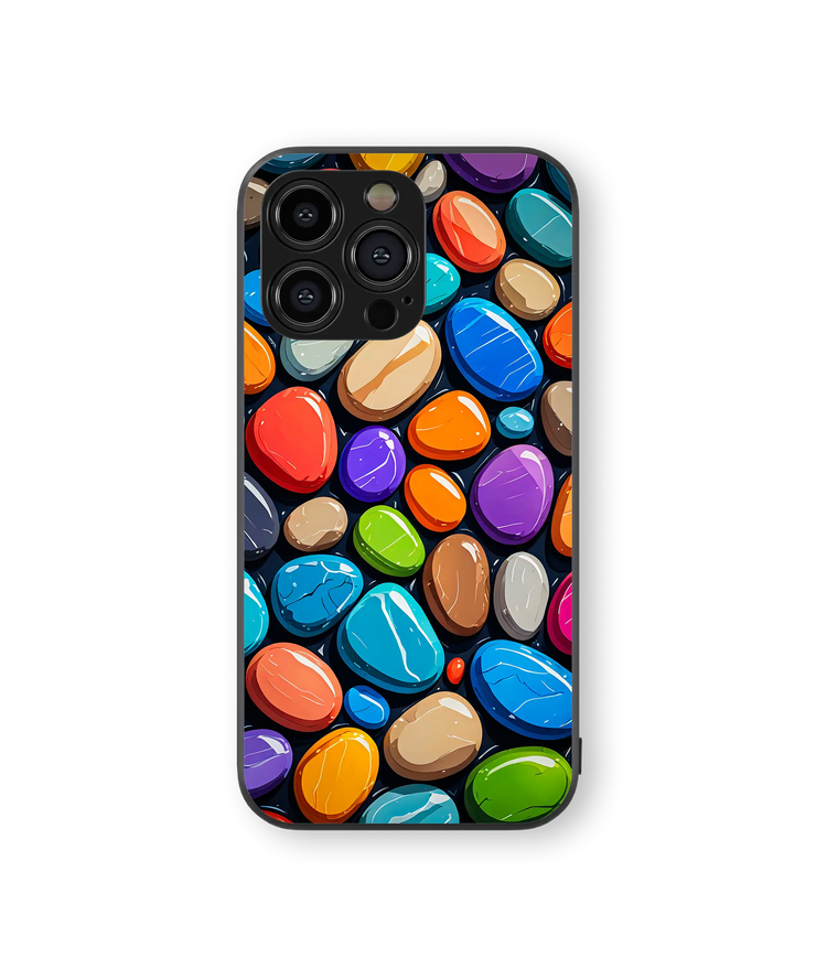 Vibrant Pebbles Premium Glass Mobile Cover