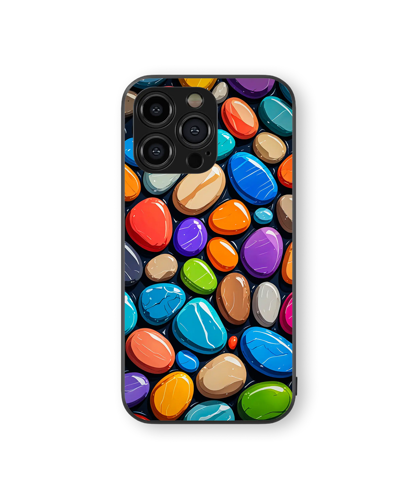 Vibrant Pebbles Premium Glass Mobile Cover