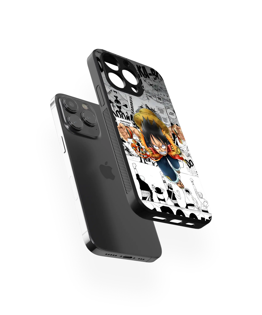 Anime Action Burst Premium Glass Mobile Cover