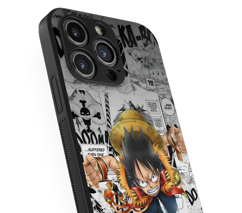 Anime Action Burst Premium Glass Mobile Cover