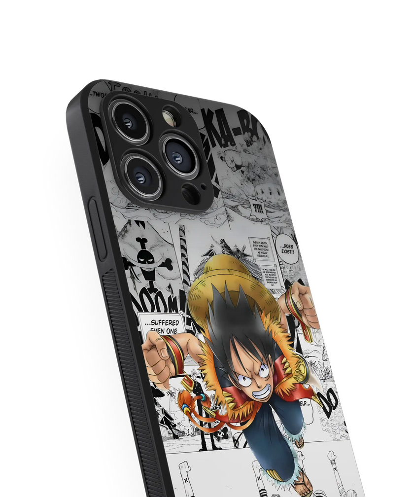 Anime Action Burst Premium Glass Mobile Cover