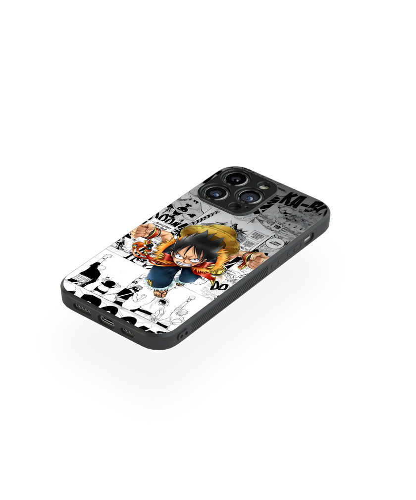 Anime Action Burst Premium Glass Mobile Cover