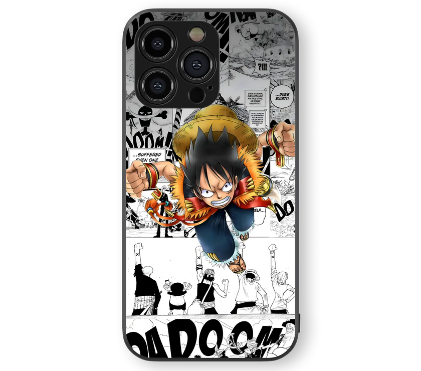 Anime Action Burst Premium Glass Mobile Cover