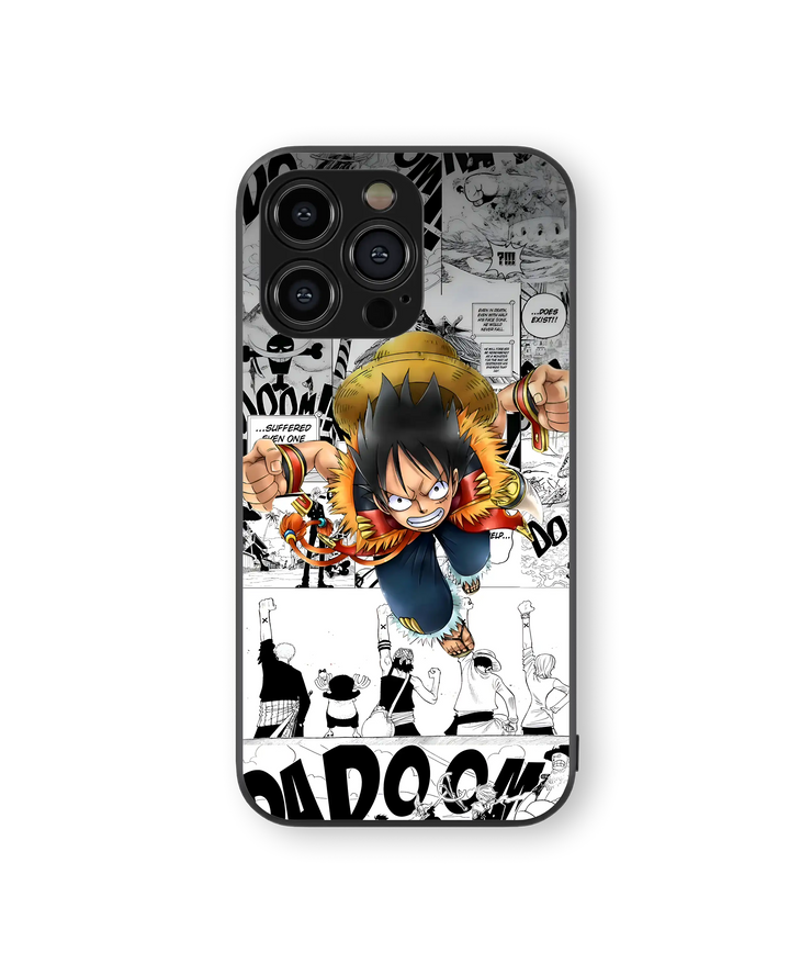 Anime Action Burst Premium Glass Mobile Cover