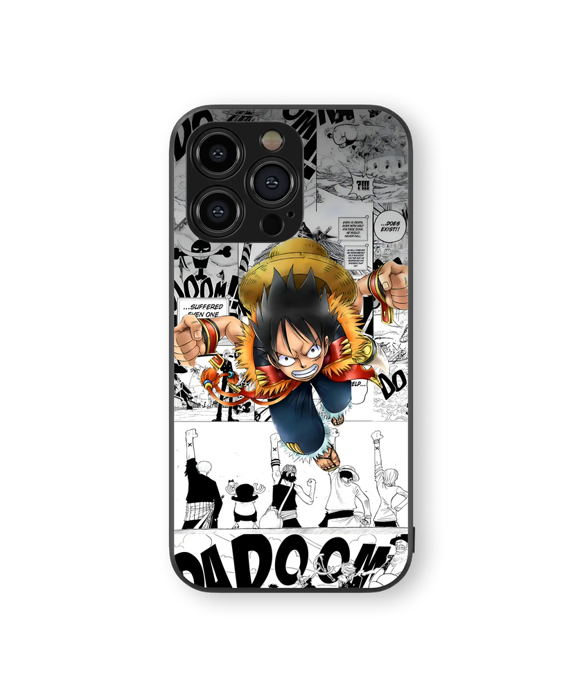 Anime Action Burst Premium Glass Mobile Cover