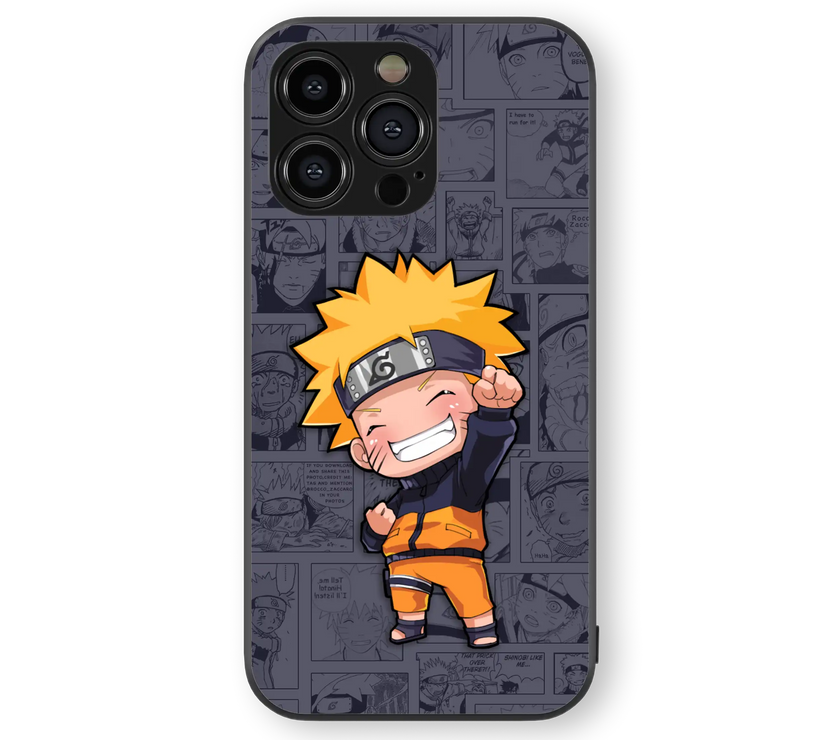 Chibi Ninja Anime Premium Glass Mobile Cover