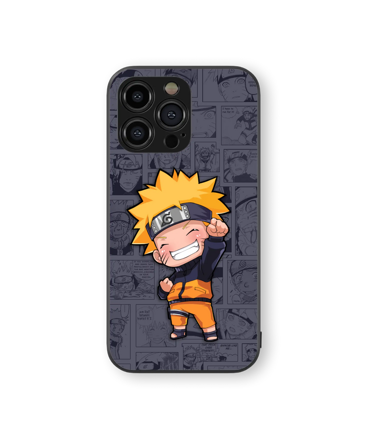 Chibi Ninja Anime Premium Glass Mobile Cover