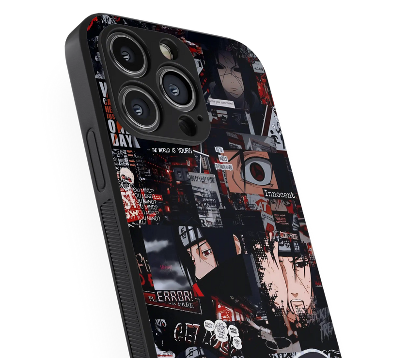 Moody Anime Collage Premium Glass Mobile Cover