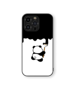 Cute Panda Artist Premium Glass Mobile Cover